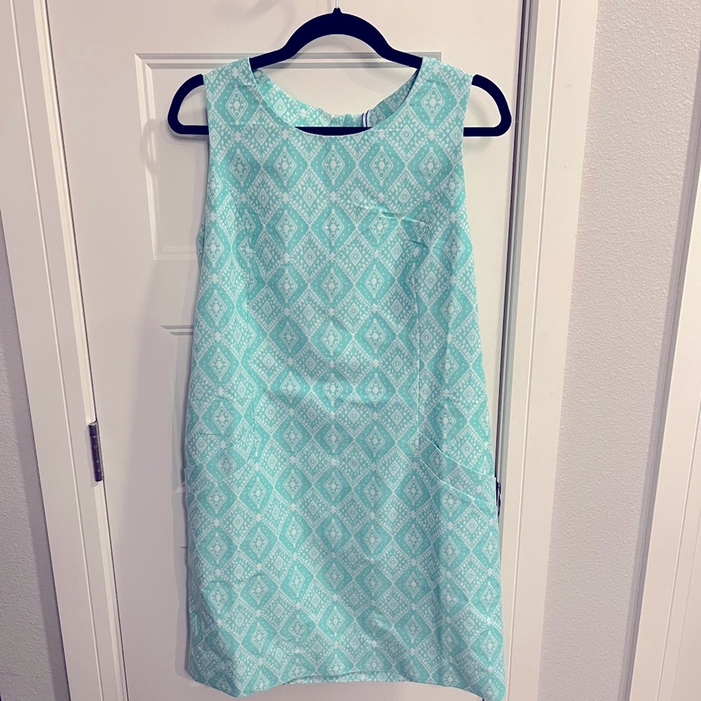 Southern Tide Teal with Paislee Ikat Dress